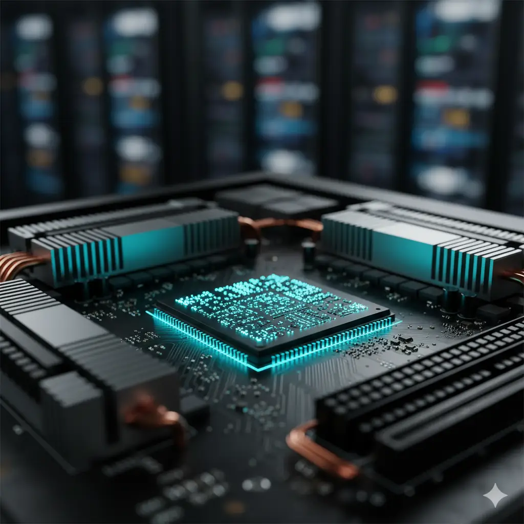 Representación visual de la integración de Inteligencia Artificial en procesos empresariales