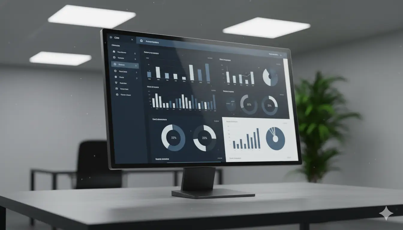 Panel de control de un CRM personalizado con analíticas en tiempo real